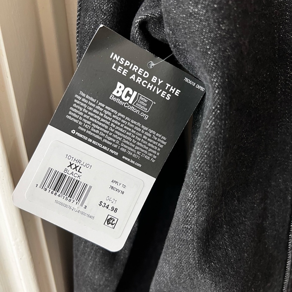 NEW Lee Women's Sz XXL Heritage Premium Stretch Classic Fit Black Denim Jacket - Picture 7 of 12